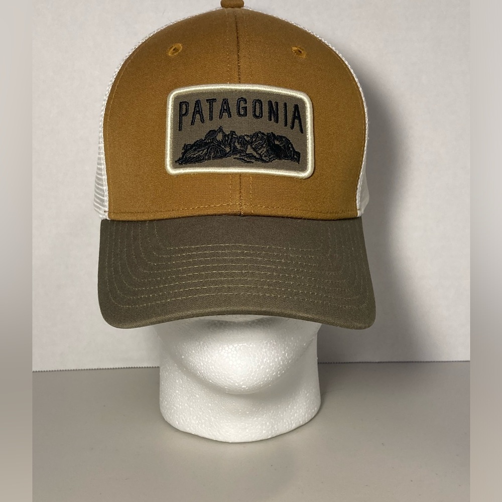 Patagonia hat olive and tan/brown